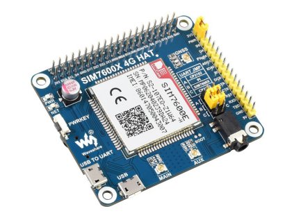 LaskaKit waveshare sim7600e h lte cat 4 4g 3g 2g gnss hat modul pro raspberry pi 1