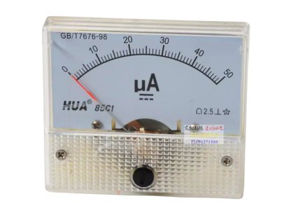 LaskaKit analogovy panelovy ampermetr 85c1 100ua dc 1