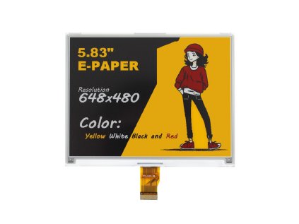 LaskaKit good display gdey0583f41 5 83 648x480 epaper displej 4 barvy 1