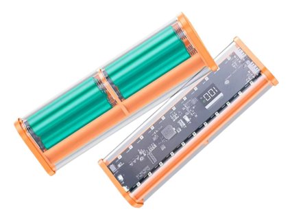 20W power bank kit for 6x 18650 batteries, transparent