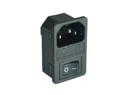 Socket AC-01 with fuse and switch 250V/6A