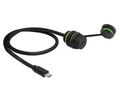 LaskaKit vodeodolna panelova zasuvka usb c m20 prodluzovaci kabel 1 m 1