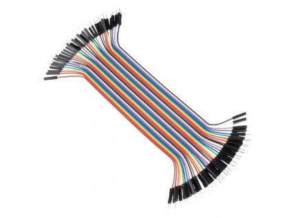Dupont Propojovací kabely M-M 40ks samec-samec (20cm)