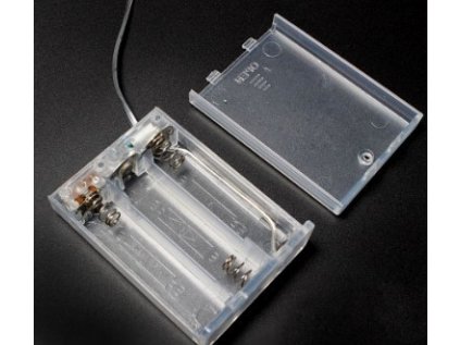 Bateriový box 3xAA uzavřený s vypínačem