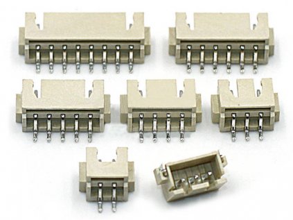 JST-XH 2.5mm SMD konektor do DPS, pravoúhlý (Počet pinů 2P)