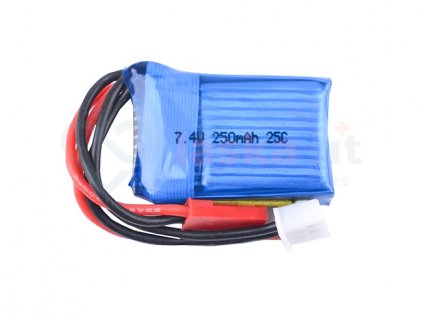 GeB RC LiPo Battery 2S 250mAh 7.4V 25C JST/BEC without balancing