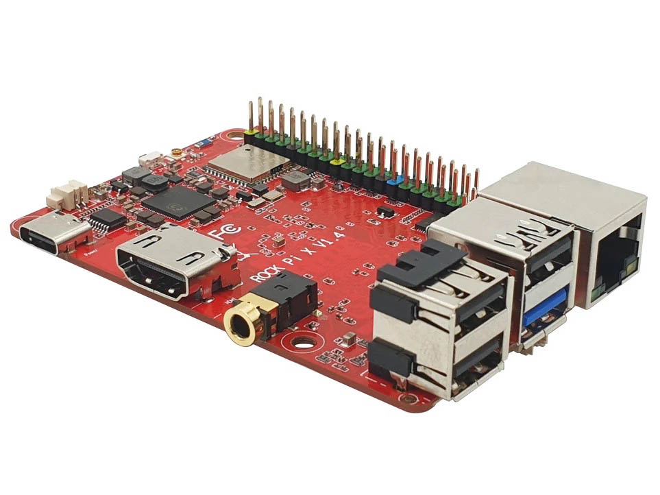 Radxa Rock Pi X Model B Intel Atom 4GB RAM 32GB eMMC LaskaKit