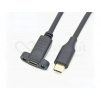Prodlužovací USB-C kabel male / female do panelu 30cm