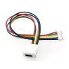 Napájecí a datový kabel JQ-118 USB-C do JST-PH-6 2mm 10cm (Barva Černá)