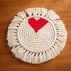 Macramé podtácek srdce