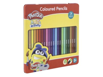 barevne pastelky s kovovem boxu 24 kusu 1