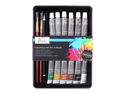 akvarelove barvy v kovovem boxu 1