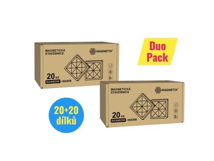 magneticka stavebnice duo 20 warm