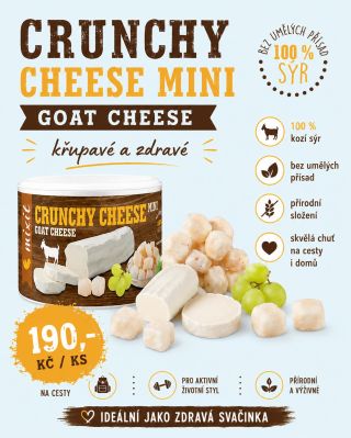 🧀 Křupavá, chutná a přirozeně zdravá svačinka, která si získá každého milovníka sýrů. Crunchy Cheese Mini je vyrobený ze...