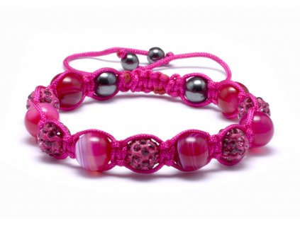 3070 ruzovy achat shamballa naramok 3