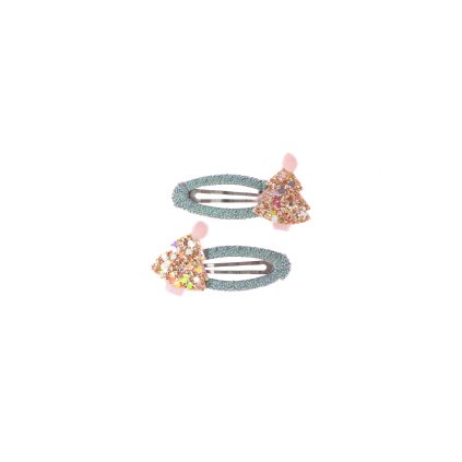 Minty Christmas Holiday Hairclip Set (2 pcs)