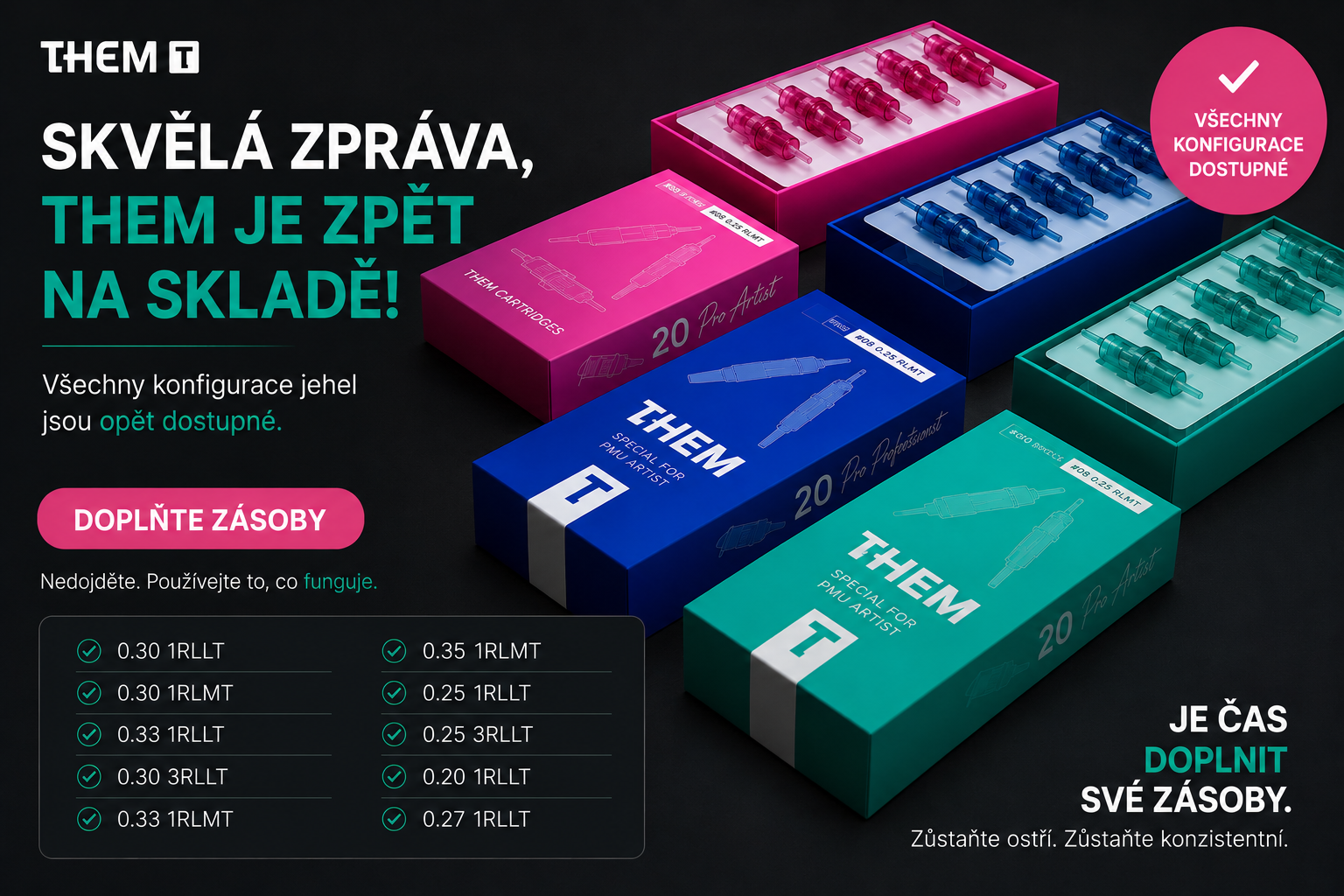 THEM cartridge jsou opět skladem – je čas doplnit zásoby