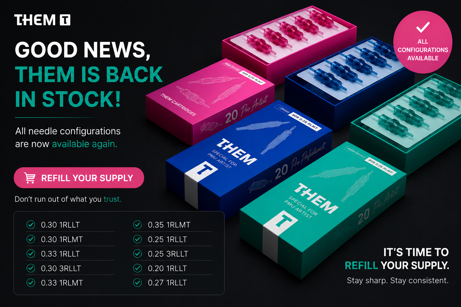 THEM Cartridges Are Back in Stock