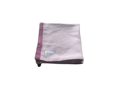 Osuška a prostěradlo 2v1, 130x130 cm borůvková a světlá růžová
