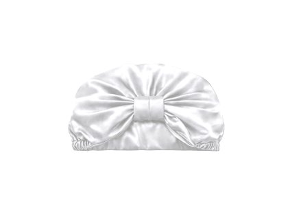 SILK BONNET white
