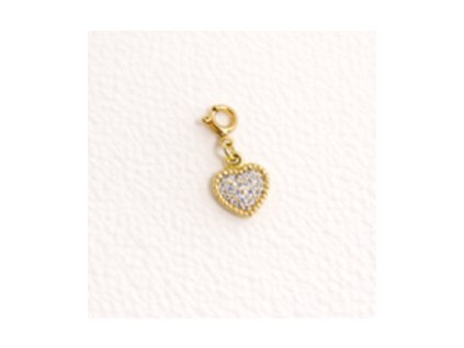 Ring Scrunchies Heart Charm pavé