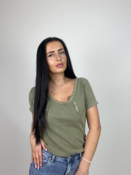 Dámske tričko MUMU - khaki