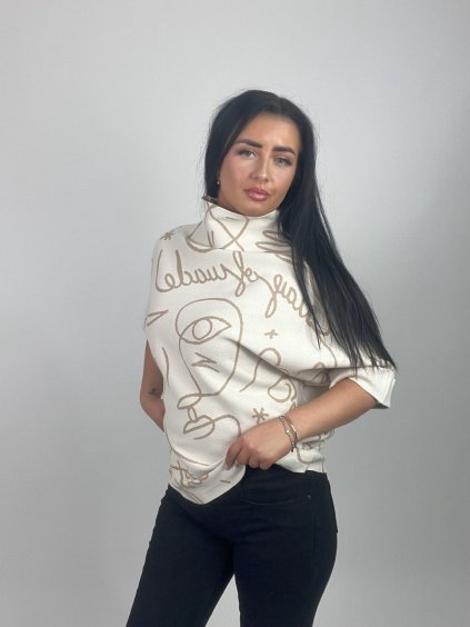 Elegantný sveter Samange - svetlý