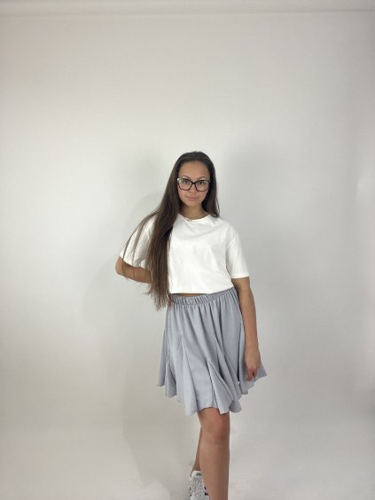 Riasená sukňa - šedá