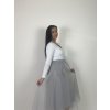 Dámska tylová  sukňa - sivá