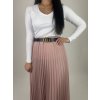 Dámska plisovaná sukňa - ružová