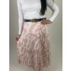 Plisovaná sukňa s nápisom - ružová