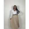 Dámska plisovaná sukňa - béžová