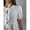 Blúzka s viazaním vpredu – Biela