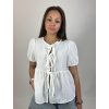 Blúzka s viazaním vpredu – Biela
