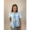 Blúzka s viazaním vpredu – Modrá