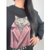 Mikina Mačka - čierna