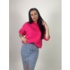 Sveter s krátkymi rukávmi – ružový