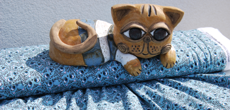 Úplet bavlněný dětský kočičky