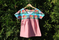   Nápady na šití ze zbytků úpletu - dámské triko ze dvou materiálů