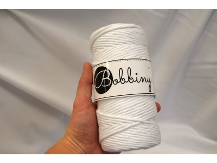 Textilní příze macramé - bílá Bobbiny macramé