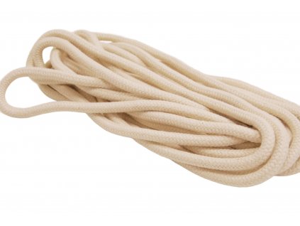 Šňůra pletená bavlněná 10 mm, režná