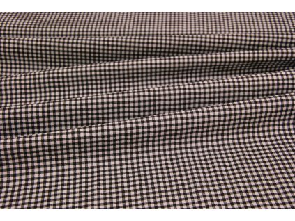 Bavlněná látka kostka černá a bílá