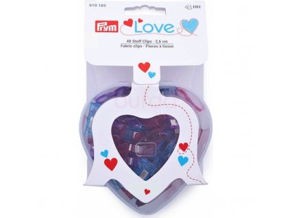 klipy na latky 40 ks x 26 cm v krabicce ve tvaru srdicka prym love (2)