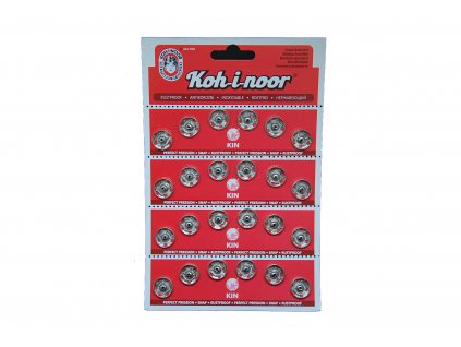 Patentky kovové vel. 5, 6 ks