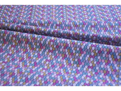 Popelín bavlna dětský motiv - střecha - zbytek látky