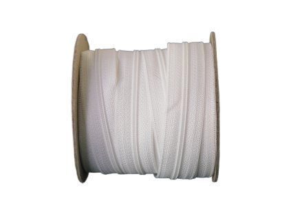 Zip spirálový metráž 3 mm, bílý