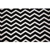 Látka geometrický vzor černobílý cikcak