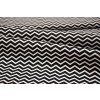 Látka geometrický vzor černobílý cikcak
