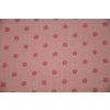 Bavlněná látka puntík růžový, světle růžová