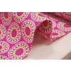 Bavlněné plátno sluníčka, růžová - zbytek látky